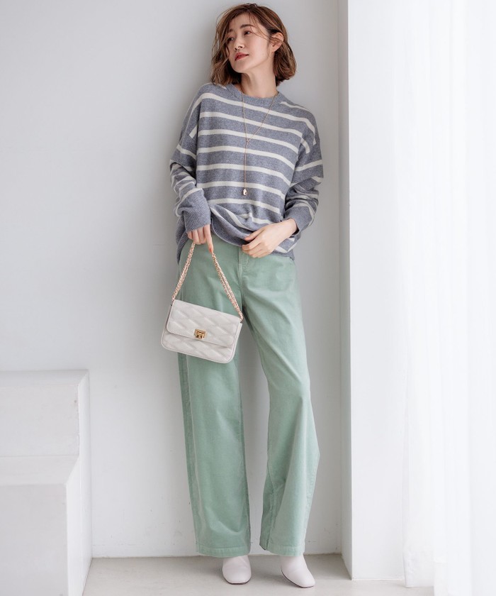 Oggi2月号掲載/洗える】ピュアカシミヤ クルーネック ニット(506875078