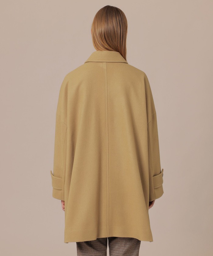 L】【ROSLEY/ロズリー】ファインウールメルトンステンカラーコート