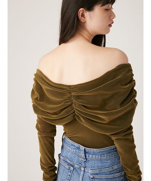 LILY BROWN Lingerie カップインオフショルダーボディ LILY BROWN Lingerie】カップインオフショルダーボディ(Tシャツ