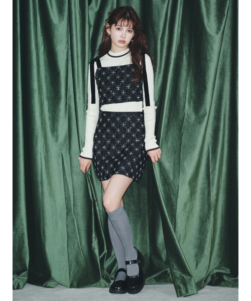 Lily Brown L.B CANDY STOCK ビジューベロアビスチェ 【公式通販】