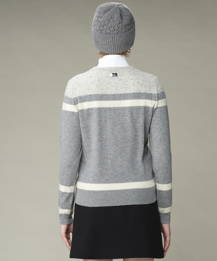 LANVIN SPORT カラーブロッククルーネックカシミヤニット