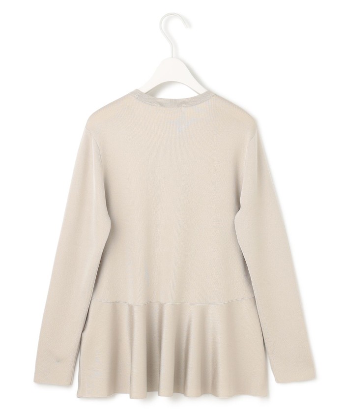 【WEB限定・洗える】シンセティックヤーンスムース ペプラムニット WEB限定・洗える】シンセティックヤーンスムース ペプラムニット