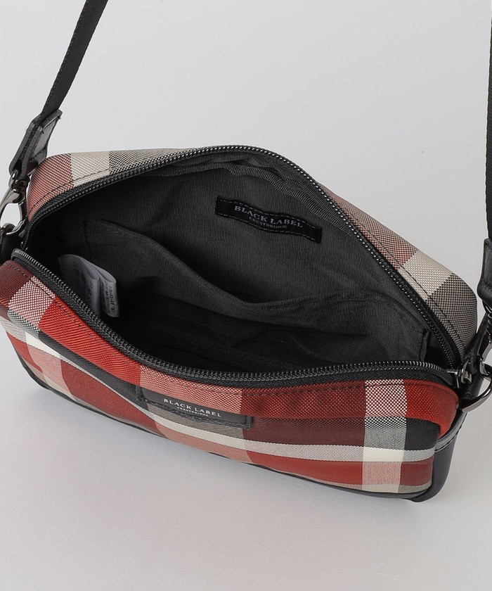 ナイロンオックスクレストブリッジチェックミニショルダーバッグ