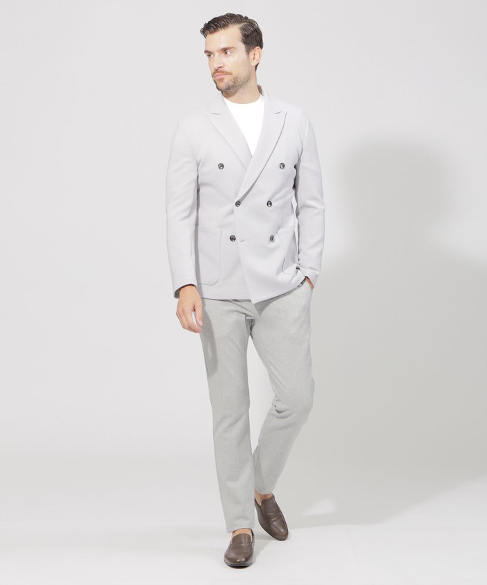 EPOCA UOMOポリエステルニットダブルジャケット ポリエステルニットダブルジャケット(506817274)｜HANKYU MEN'S / 阪急