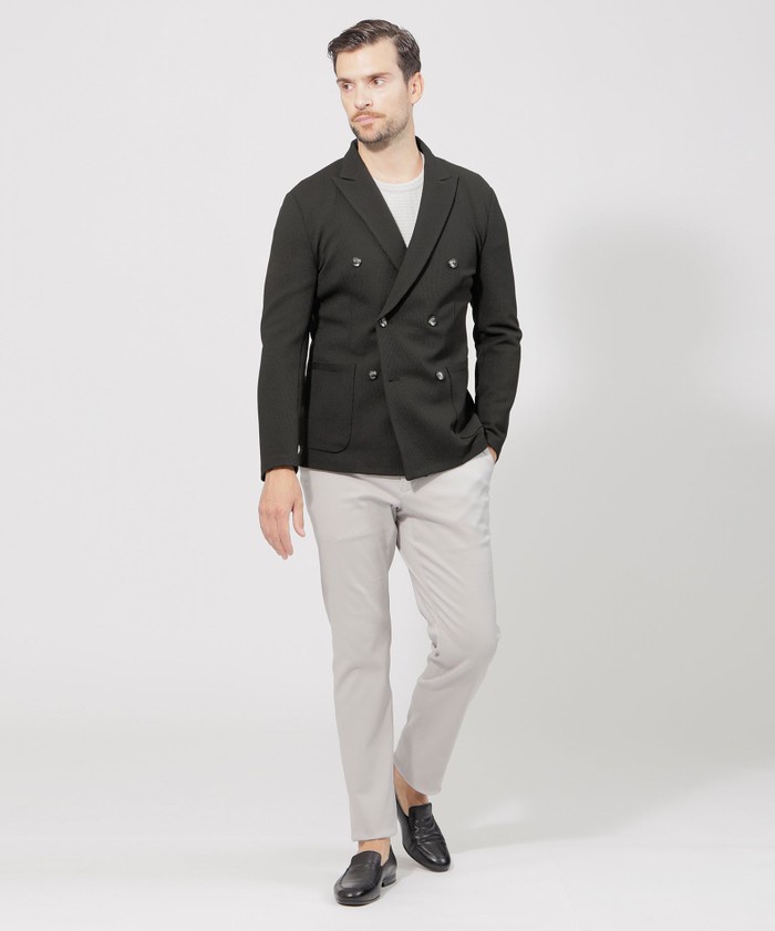 ポリエステルニットダブルジャケット(506817274)｜HANKYU MEN'S / 阪急