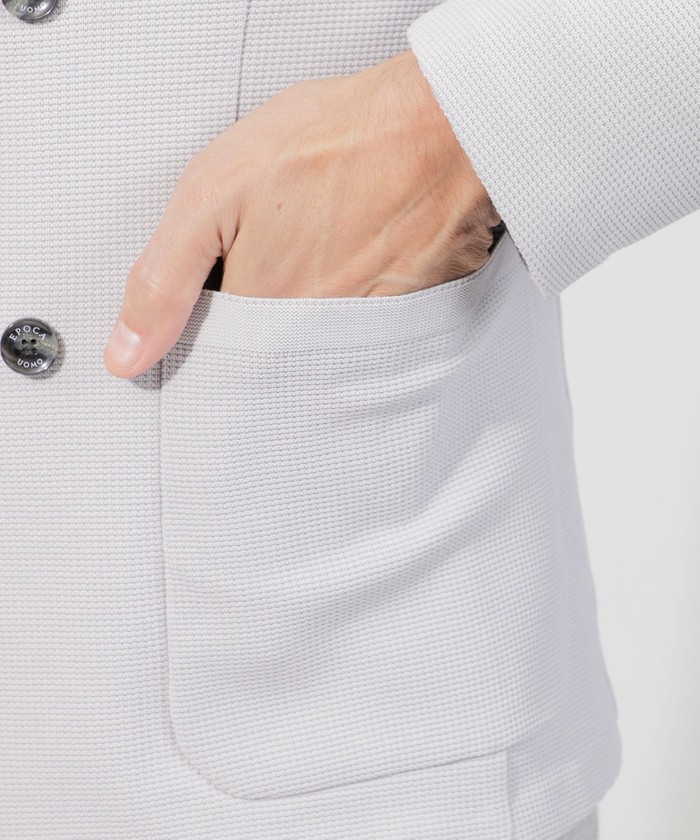 ポリエステルニットダブルジャケット(506817274)｜HANKYU MEN'S / 阪急