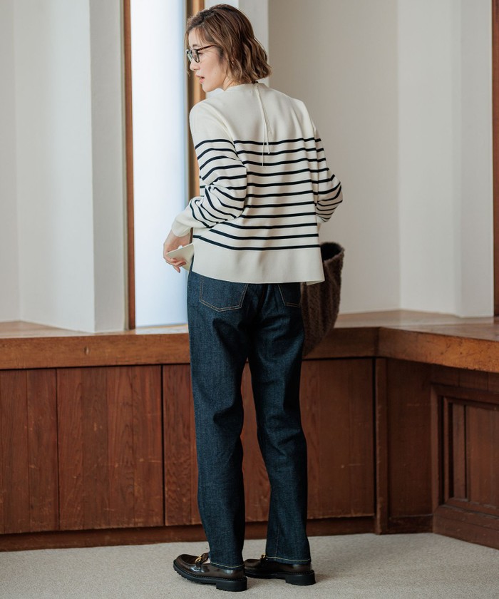 洗える】ヴィスコースストレッチ ミラノリブ ニット(506871044)｜阪急