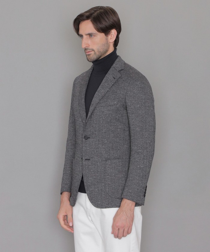 ヘリンボーンジャケットメンズ WEB・一部店舗限定】【FLEX JERSEY】ヘリンボーンジャケット(506835780
