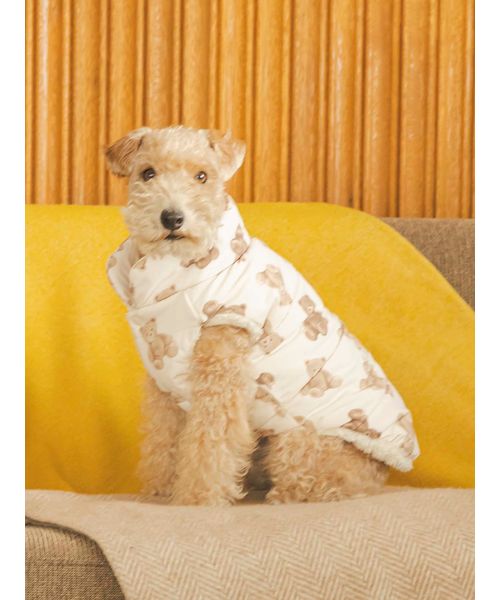 ジェラートピケ ベア柄中綿ベスト L ジェラートピケ 中綿ベスト L