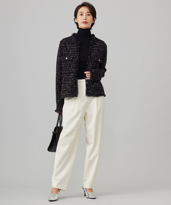 ルレックスニットツイード カーディガンジャケット(506899753)｜阪急