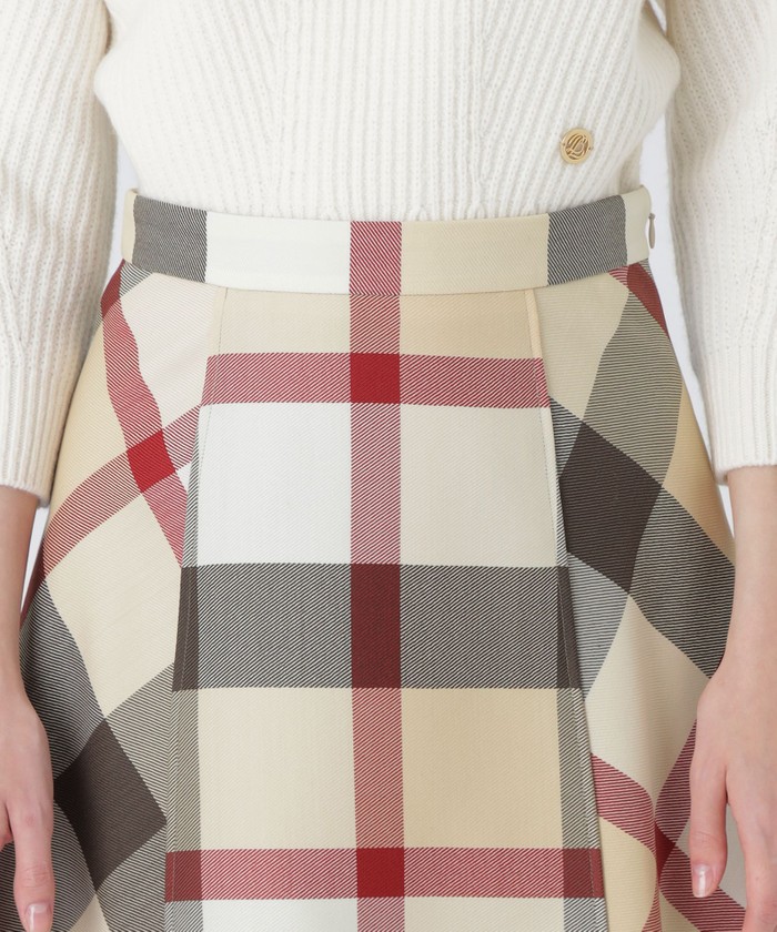 ブルーレーベルクレストブリッジ♡新作今季 チェックビエラスカート クレストブリッジチェックウールビエラスカート｜ブルーレーベル