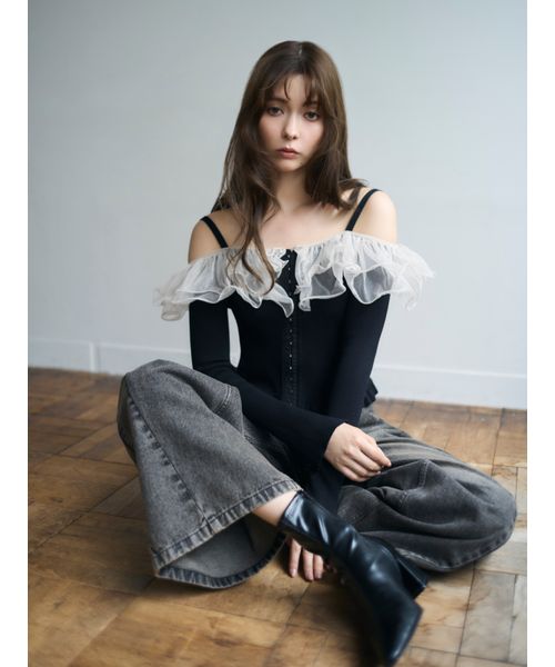 ラッフルオフショルニット【WEB限定カラーあり】(506923155