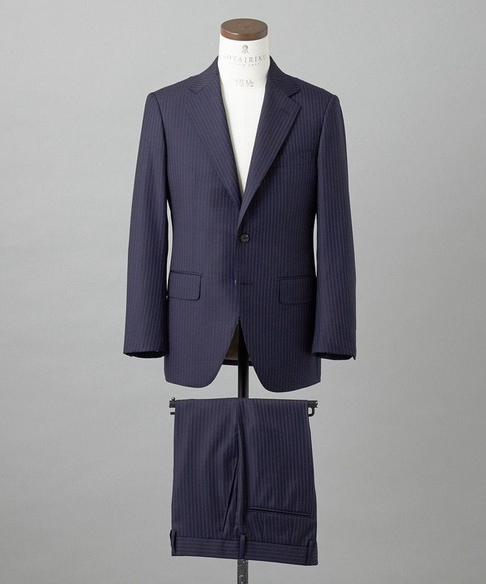 LoroPiana/ロロピアーナ】365 通年スーツ(ネイビー×ストライプ 
