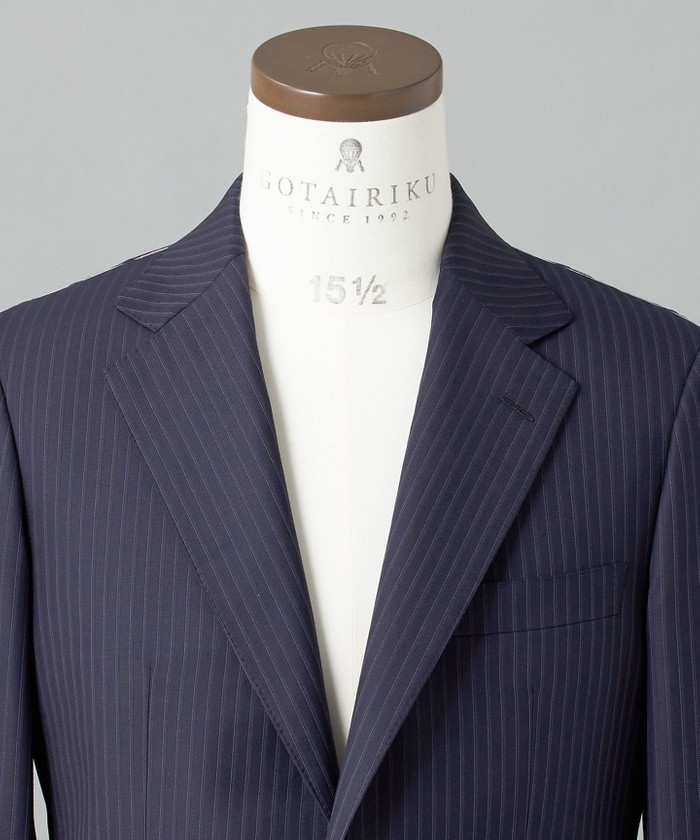 LoroPiana/ロロピアーナ】365 通年スーツ(ネイビー×ストライプ