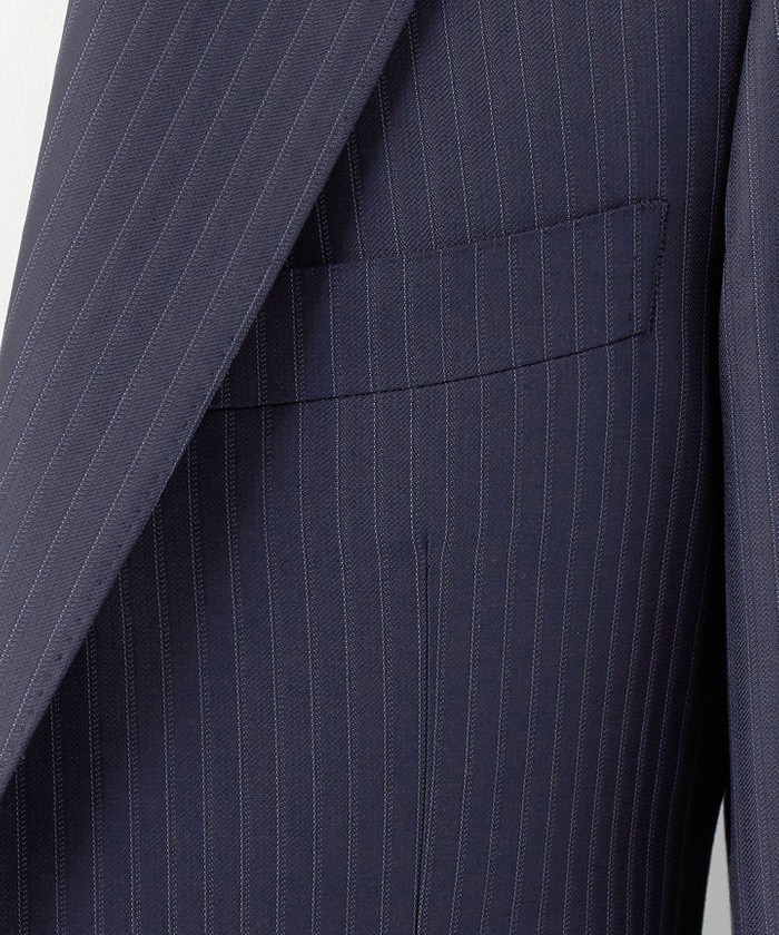 LoroPiana/ロロピアーナ】365 通年スーツ(ネイビー×ストライプ