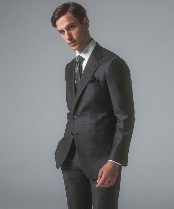 ZEGNA/ゼニア】TROFEO/トロフェオ スーツ（グレー×格子）(506923530