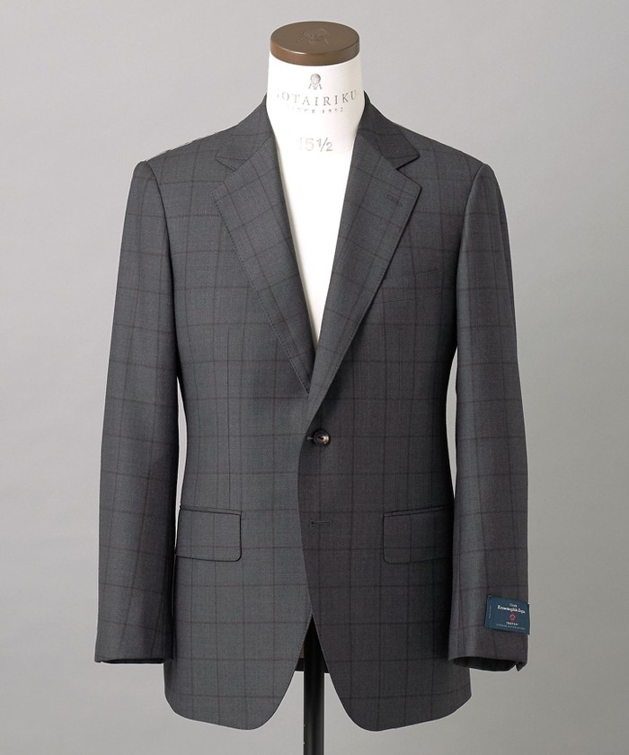 ZEGNA/ゼニア】TROFEO/トロフェオ スーツ（グレー×格子）(506923530