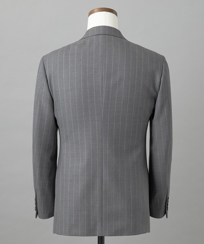 CANONICO/カノニコ】 リベンジ 150's 通年スーツ（グレー×ストラ