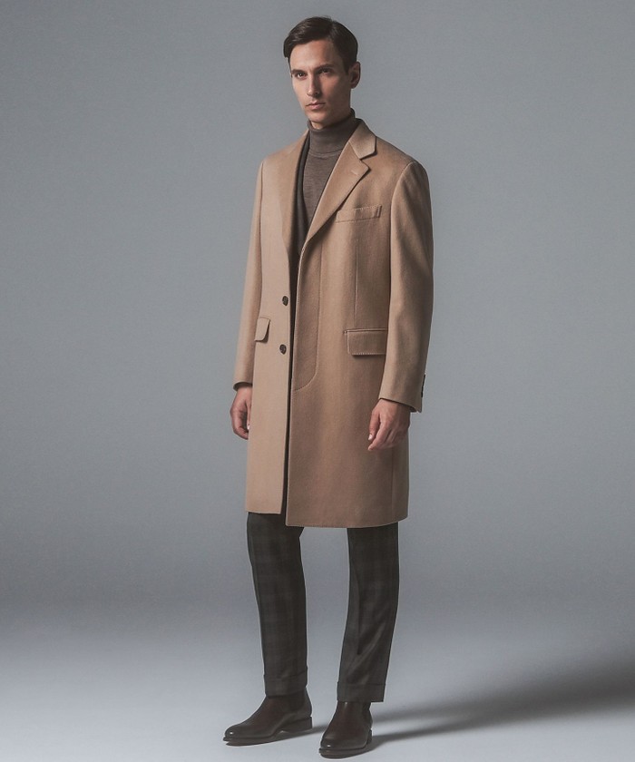 CANONICO/カノニコ】 リベンジ 150's 通年スーツ（ブラウン×チェ