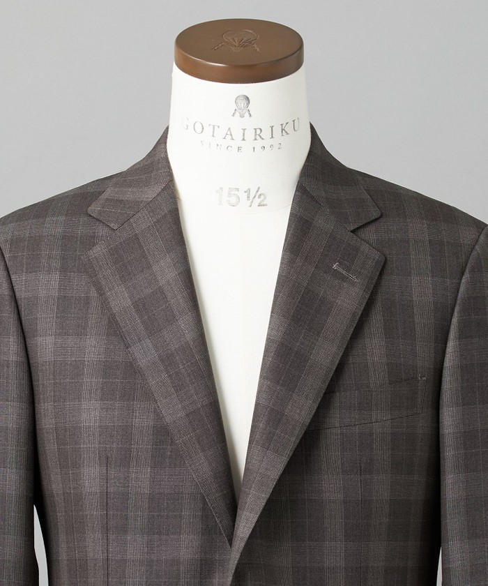 CANONICO/カノニコ】 リベンジ 150's 通年スーツ（ブラウン×チェ