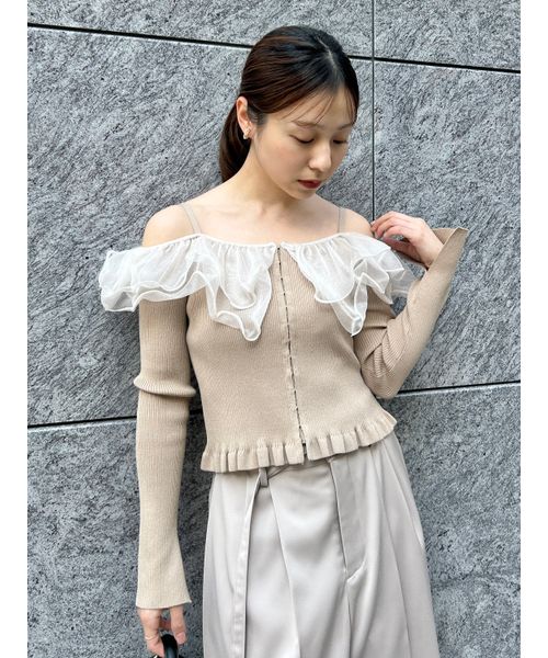 ラッフルオフショルニット【WEB限定カラーあり】(506923155