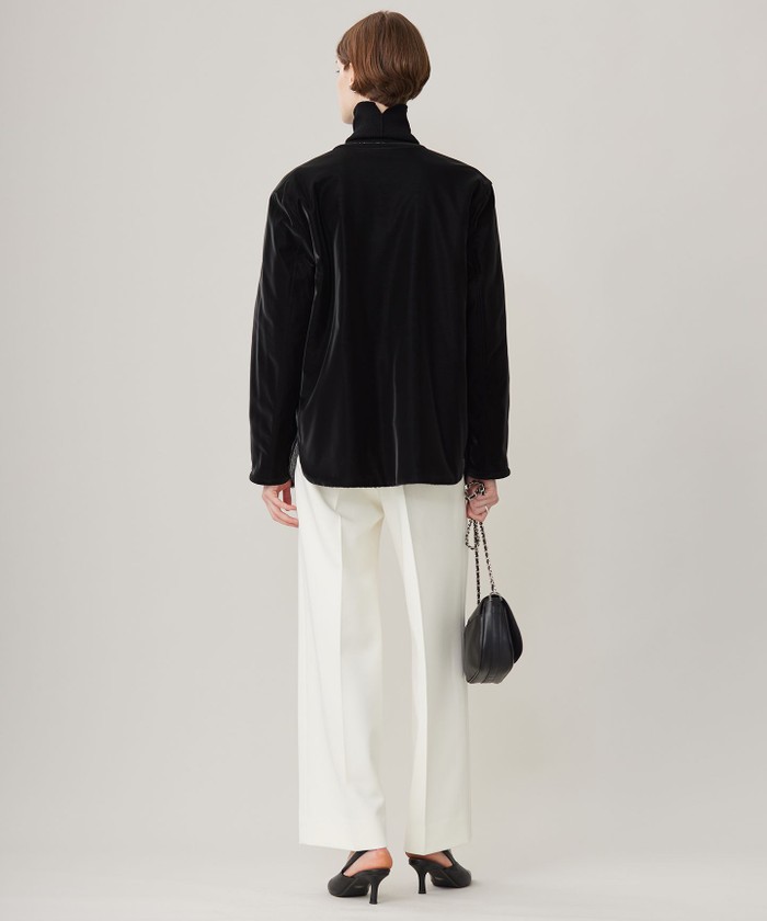 リバーシブル着用可能】 ラミネートパイルキルト ミドル丈コート