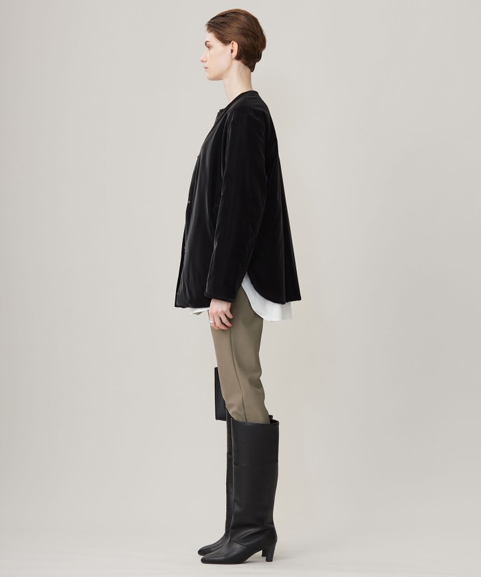 リバーシブル着用可能】 ラミネートパイルキルト ミドル丈コート