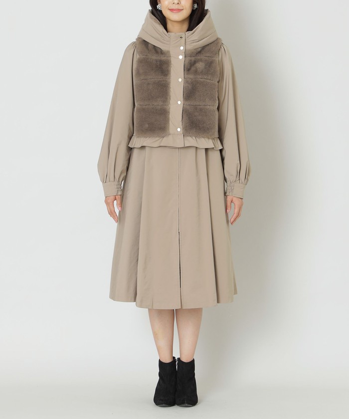 美品 23区 タフタ ダウンライナーコート 48 大きいサイズ 3way L】3WAYタフタ ダウンコート(506883090)｜阪急百貨店公式通販