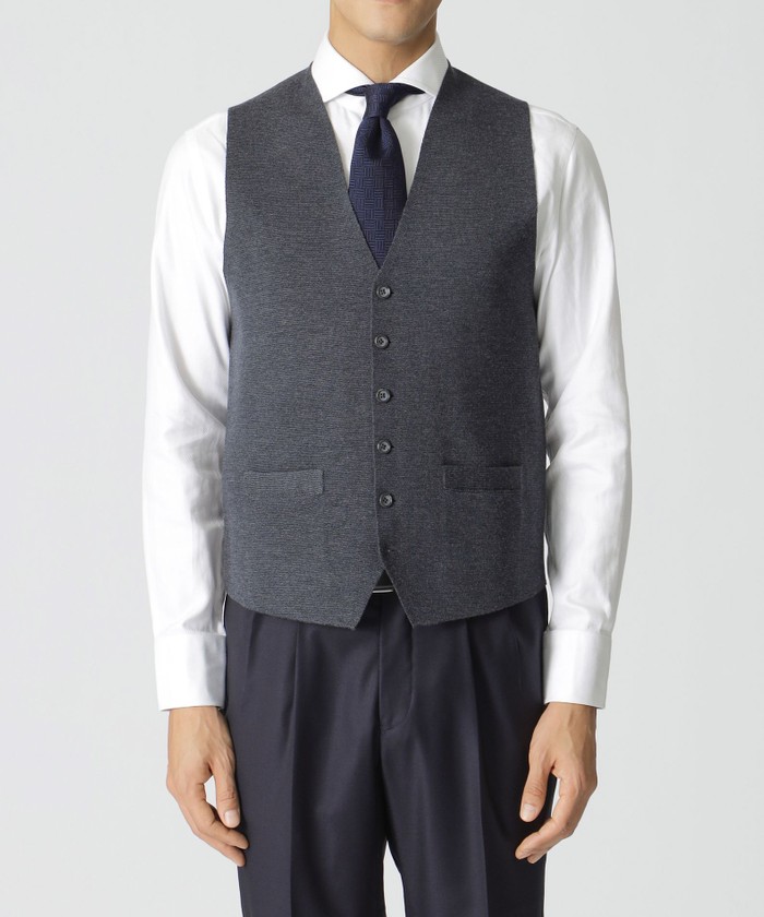 Washable】オープンニットベスト(506896079)｜HANKYU MEN'S