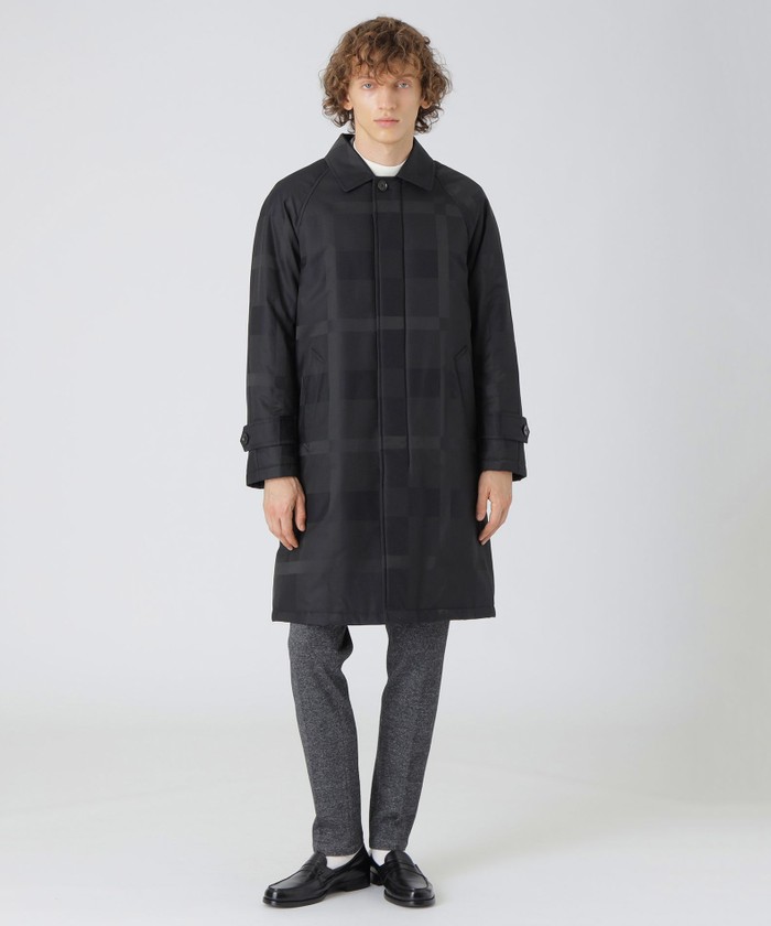 シャドーチェックパデッドステンカラーコート(506896746)｜HANKYU