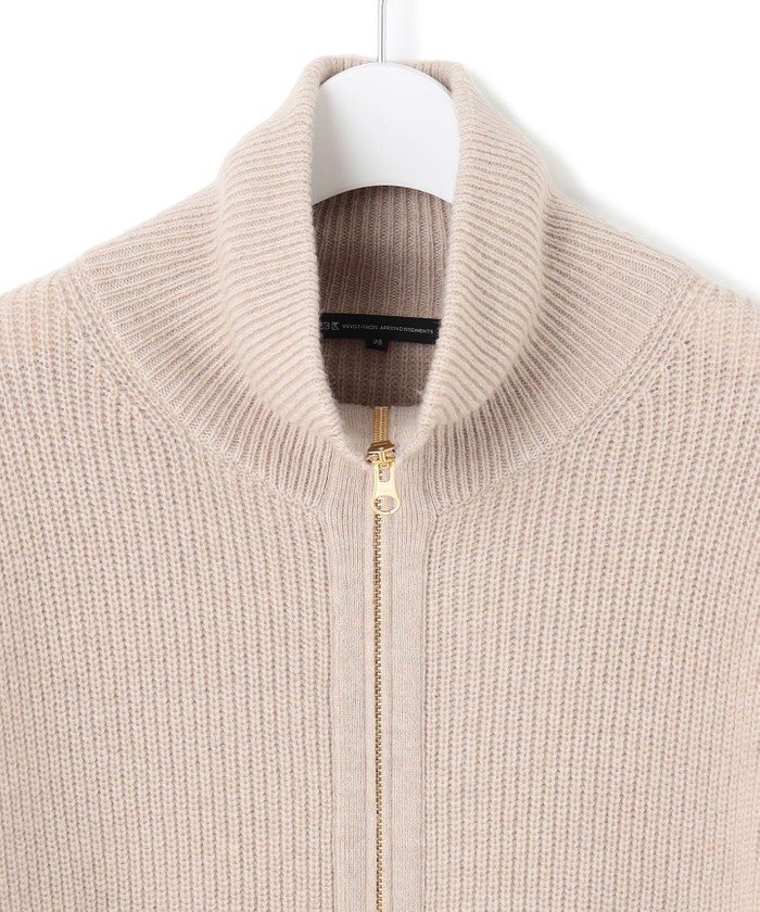 洗える】カシミヤブレンド ジップアップ ニットブルゾン(506952570