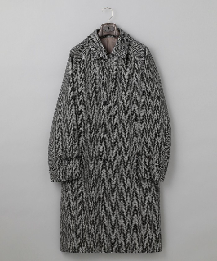 山栄毛織】カントリーツイード ステンカラーコート(506982723)｜HANKYU