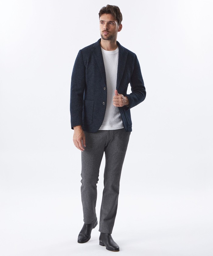 美品　EPOCA エポカ　ファー　羊毛　ニット　ジャケット EPOCA】エポカ ファー付きニットジャケット ブラウン 40L 高級感 上品