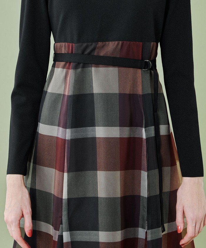 美人百花コラボ】クレストブリッジチェックオーガンプリントコンビ