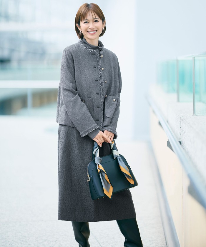 SHIHOさん着用】ブライトリングツイード ジャケット(506989131)｜阪急