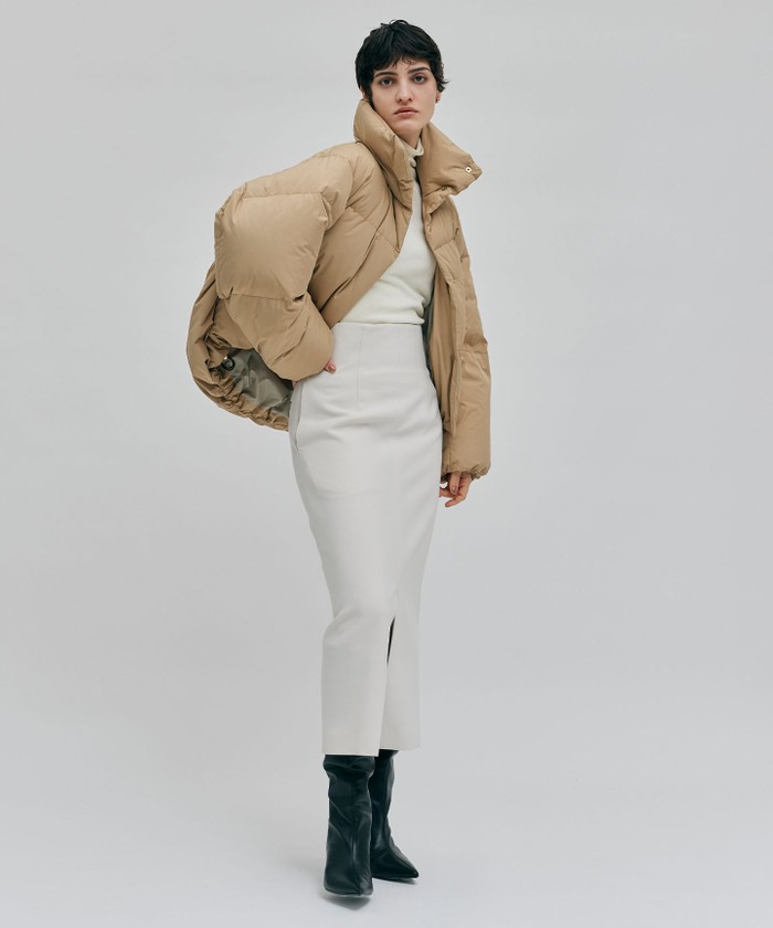 BEIGE，LACAN / ドロスト付きショートダウン ベイジ, BEIGE, LACAN / ドロスト付きショートダウン （Beige