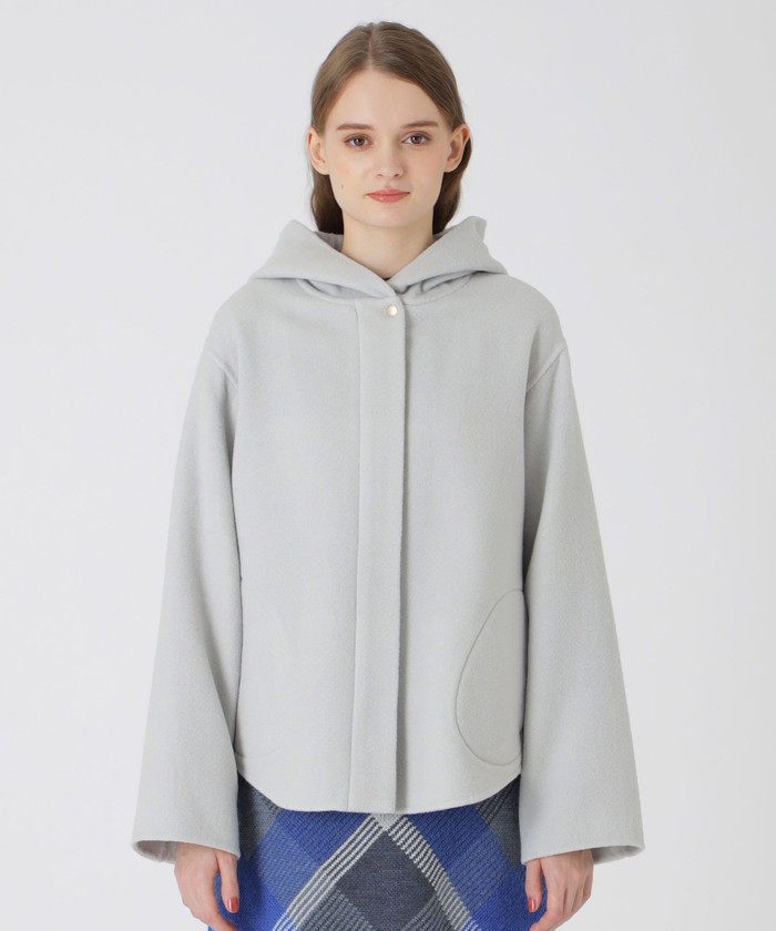 クレストブリッジチェックトーナルリバーフェイスショートコート