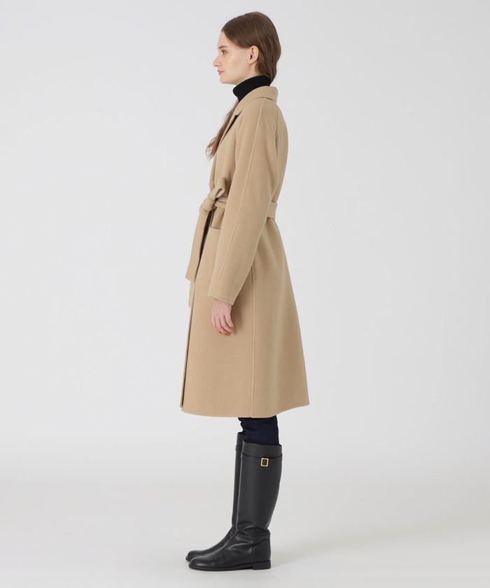 美品✨ クレストブリッジチェックダブルフェイスロングコート　36 リバーシブル クレストブリッジチェックトーナルリバーフェイスロングコート