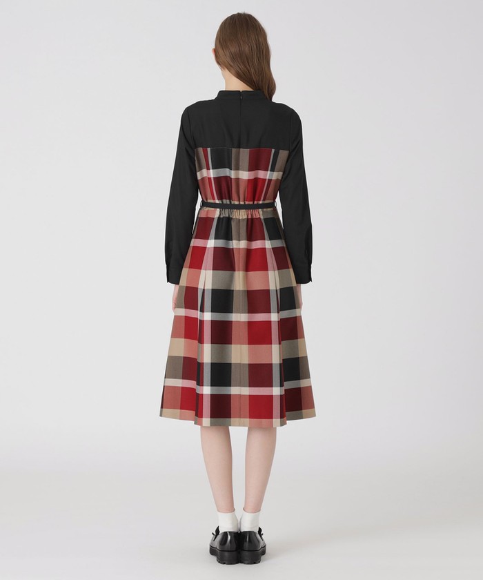 【状態良好】クレストブリッジ☆チェッククロッシングビエラドッキングドレス クレストブリッジチェッククロッシングビエラドッキングドレス
