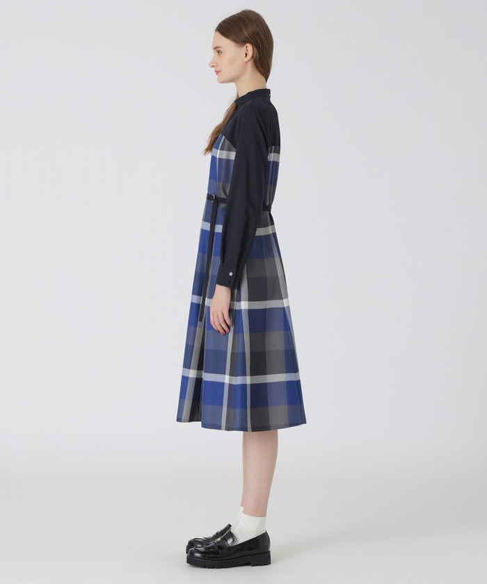 クレストブリッジチェッククロッシングビエラドッキングドレス