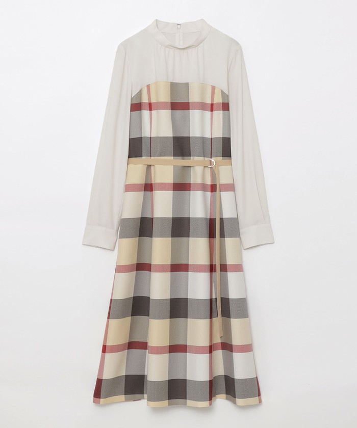 クレストブリッジチェッククロッシングビエラドッキングドレス