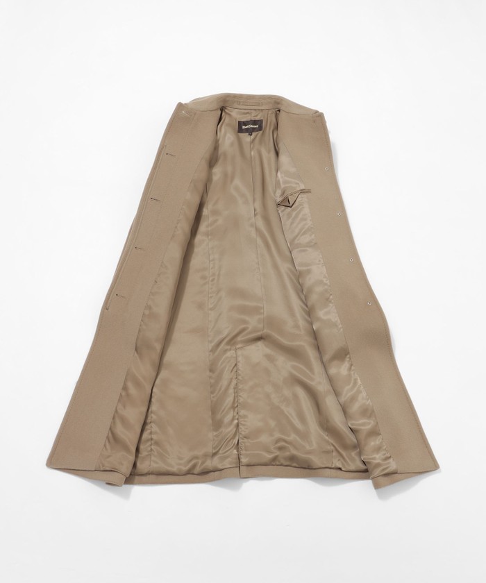 新品 Interim ヴァージンウール100% ステンカラーコート WEB・一部店舗限定】ウールビーバー ステンカラーコート(507011618