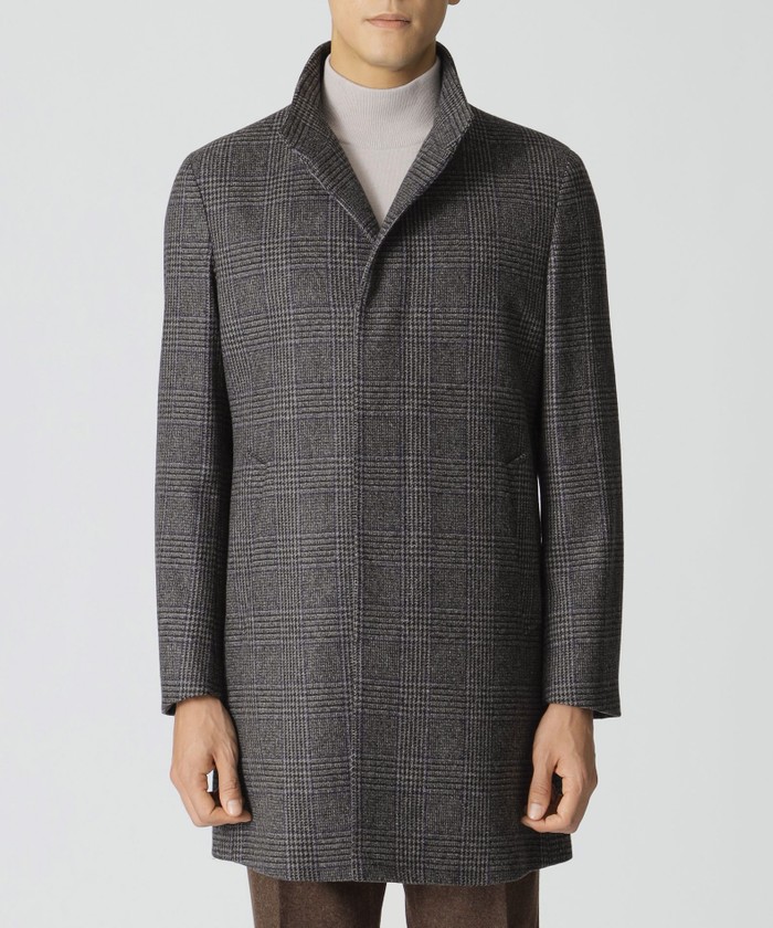カシミヤ混スタンドカラーコート(506896063)|HANKYU MEN'S カシミヤ混スタンドカラーコート(506896063)|HANKYU MEN'S