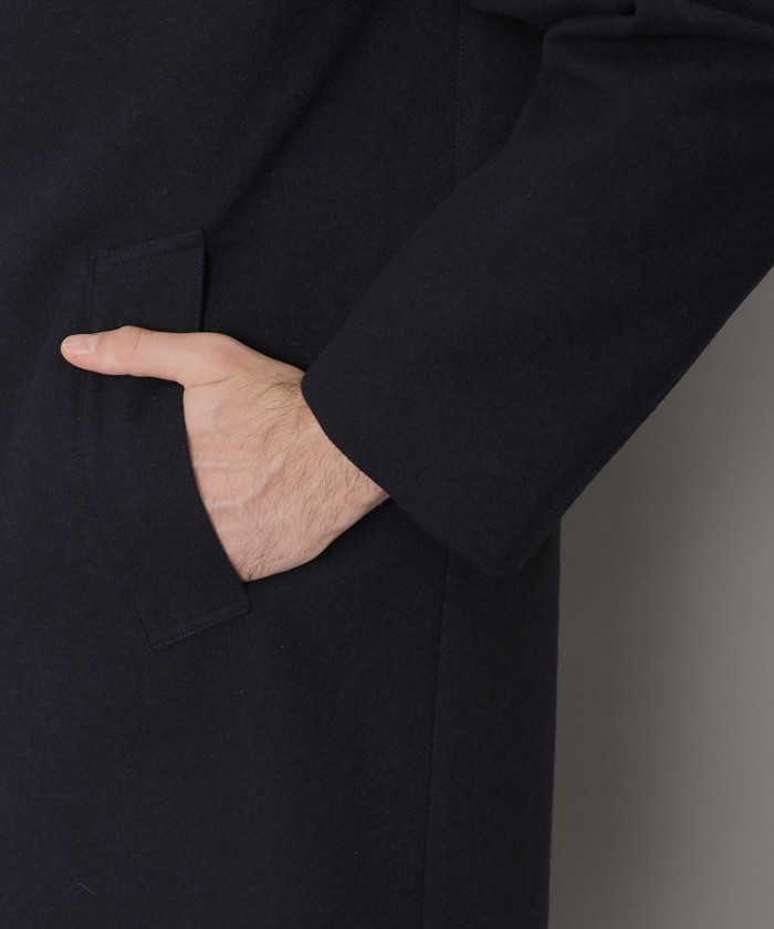 WEB・一部店舗限定】【DUNFORD】ウールメルトンステンカラーコート