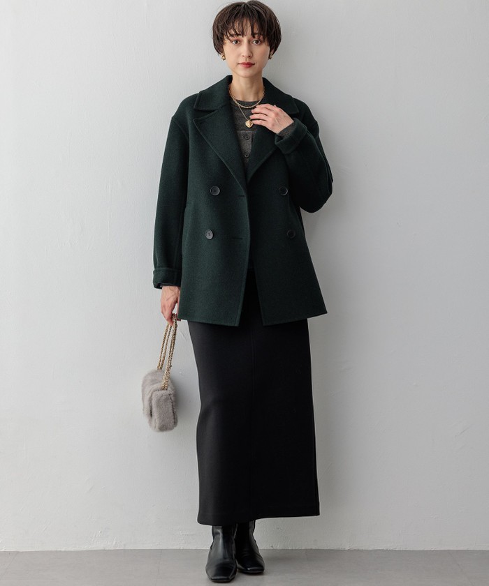 滝沢眞規子さん着用】MANTECOPureリバー Pコート(507416332)｜阪急