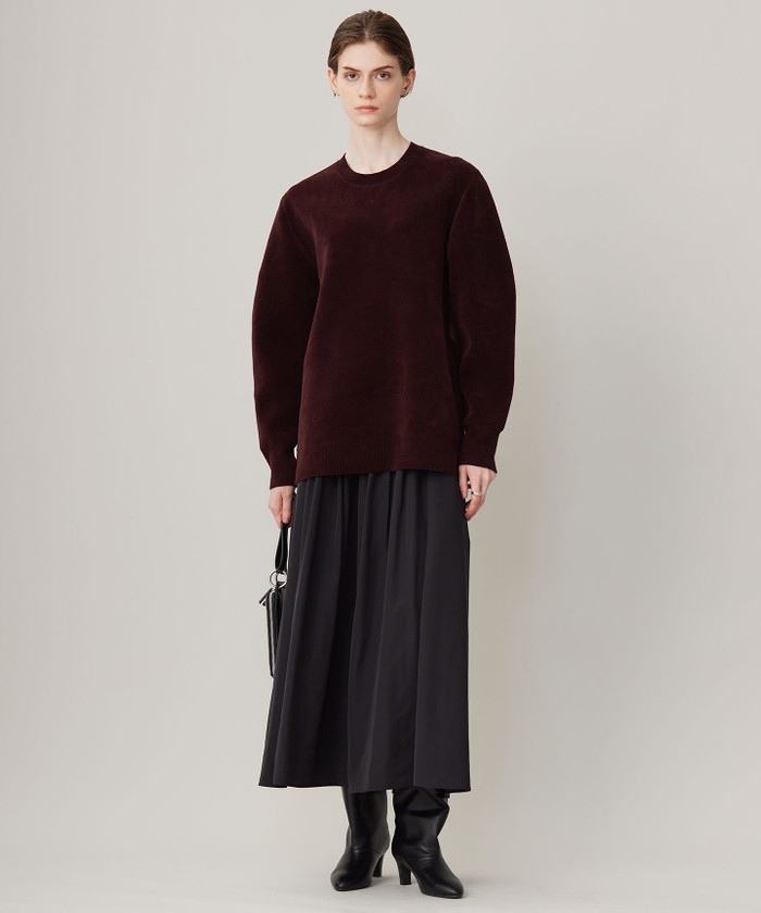 @洗える】コットンシェニール コクーンスリーブニット 洗える】コットンシェニール コクーンスリーブニット