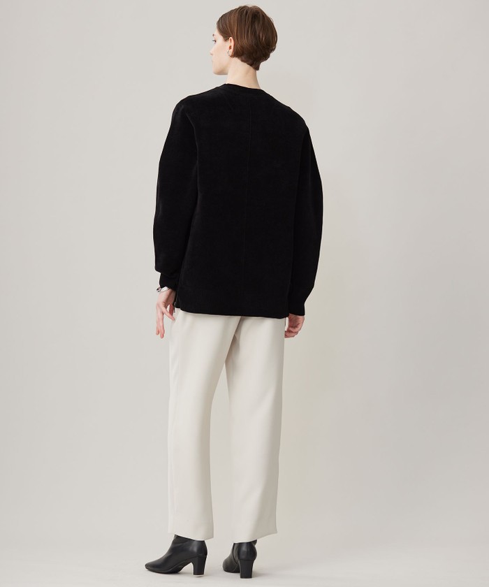 @洗える】コットンシェニール コクーンスリーブニット 洗える】コットンシェニール コクーンスリーブニット