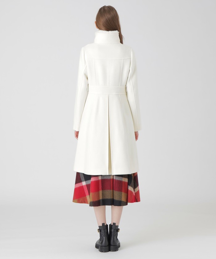 ファインウールダブルビーバースタンドカラーコート(506844347)｜阪急