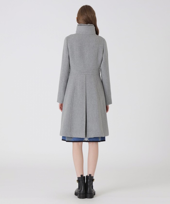 ファインウールダブルビーバースタンドカラーコート(506844347)｜阪急