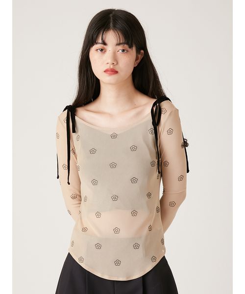LILY BROWN×MARY QUANT】デイジー柄シアーチュールトップス(507512511